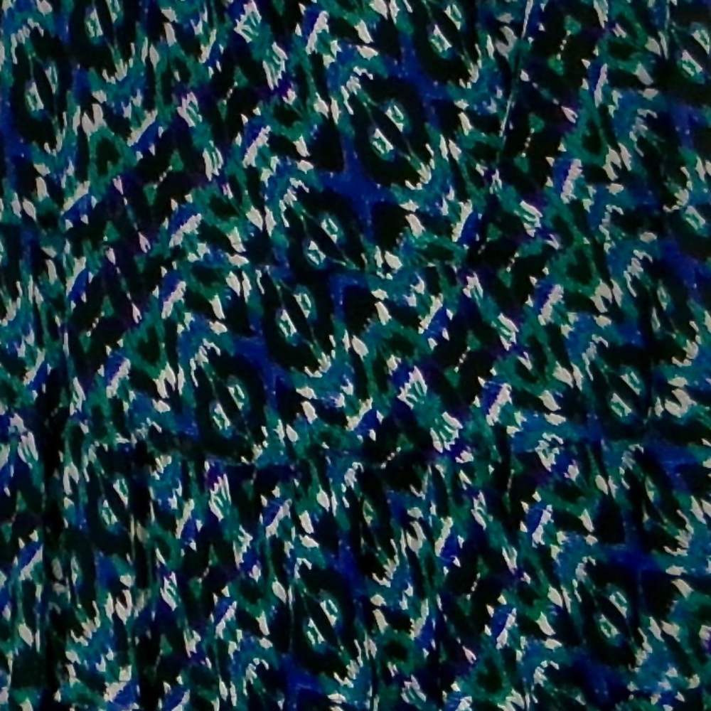 NWT Jones New York Career Black/Blue Maxi Dress Abstract Print PullOn Sz 22W - Picture 9 of 9